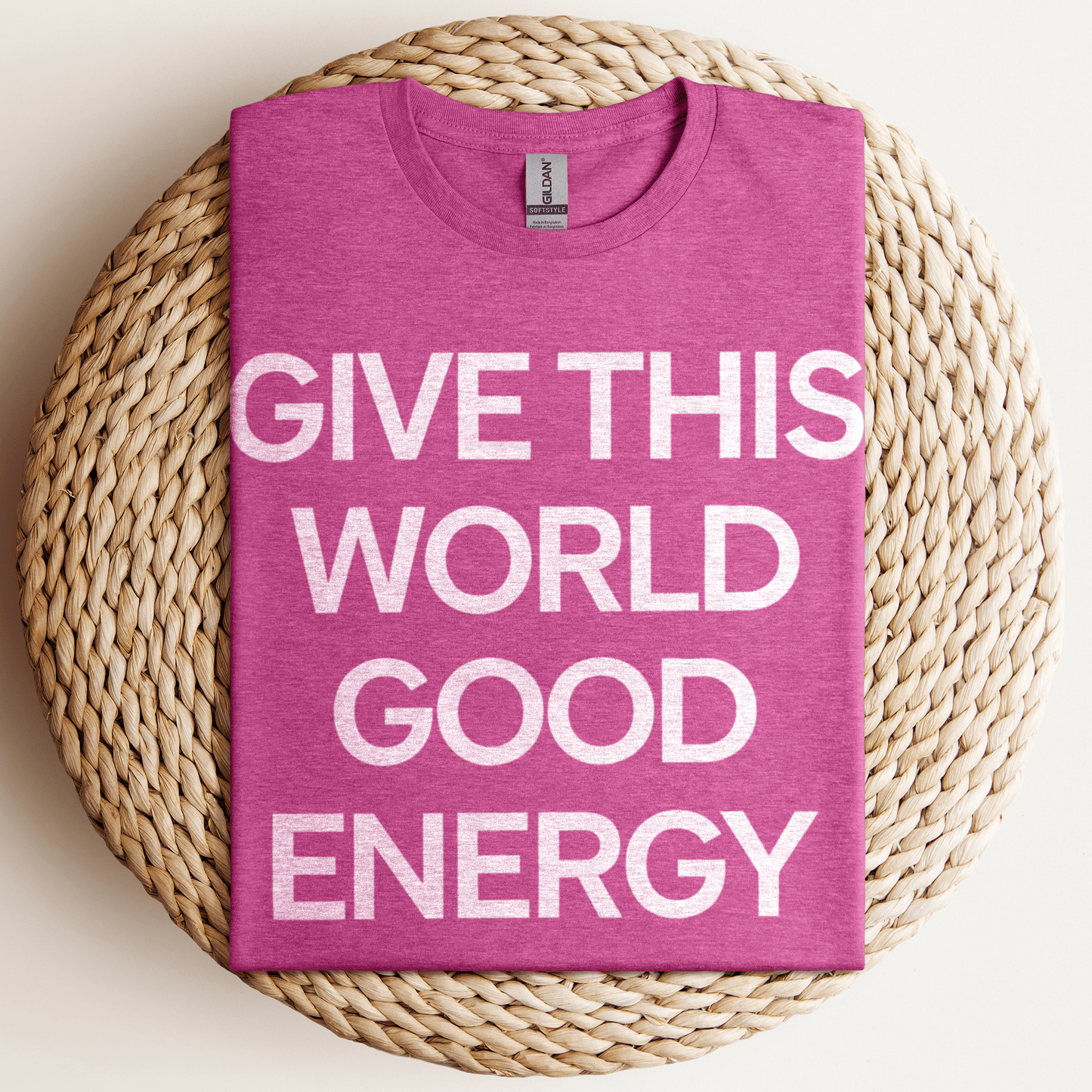 Give Good Energy T-Shirt Heather Berry / S