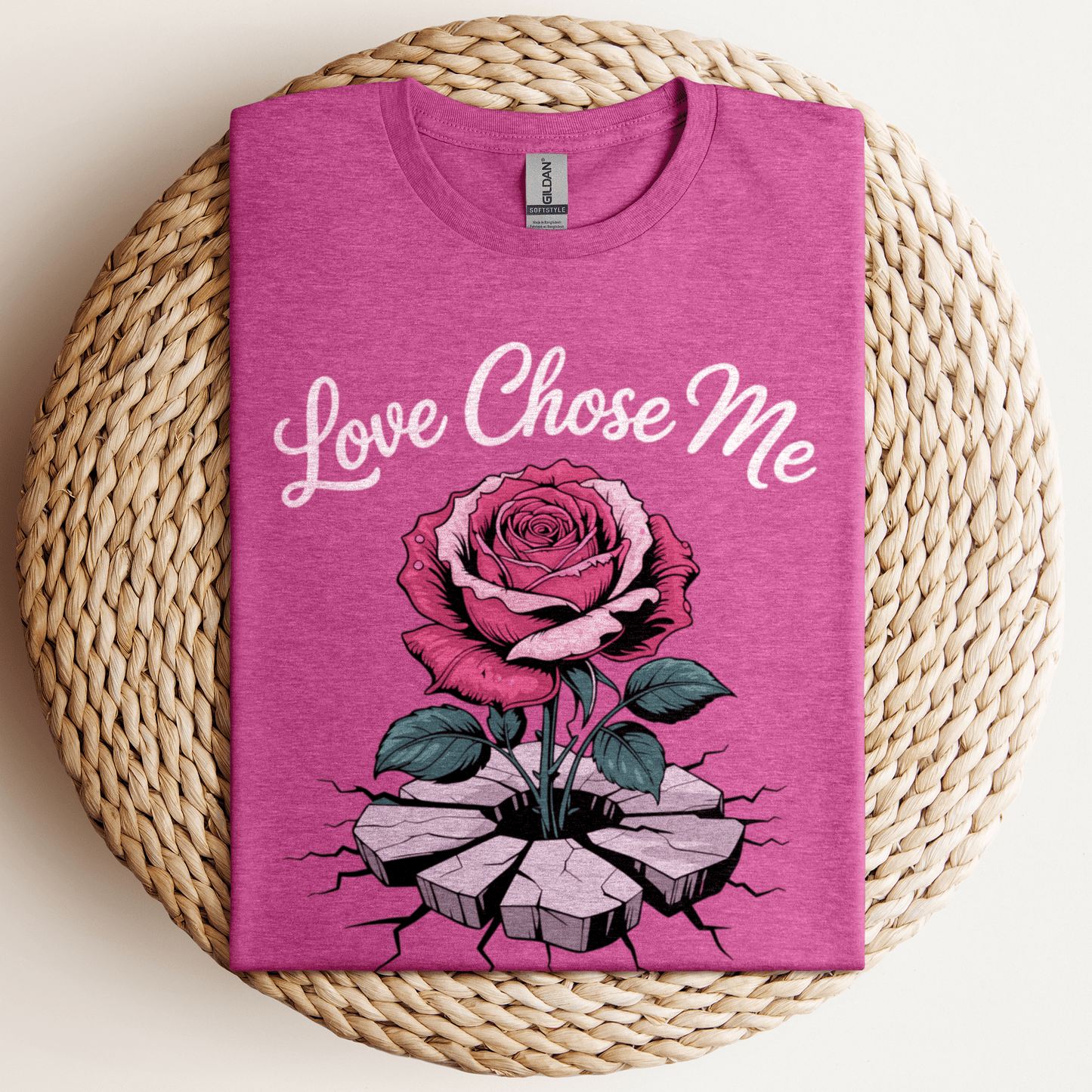 Love Chose Me T-Shirt Heather Berry / S