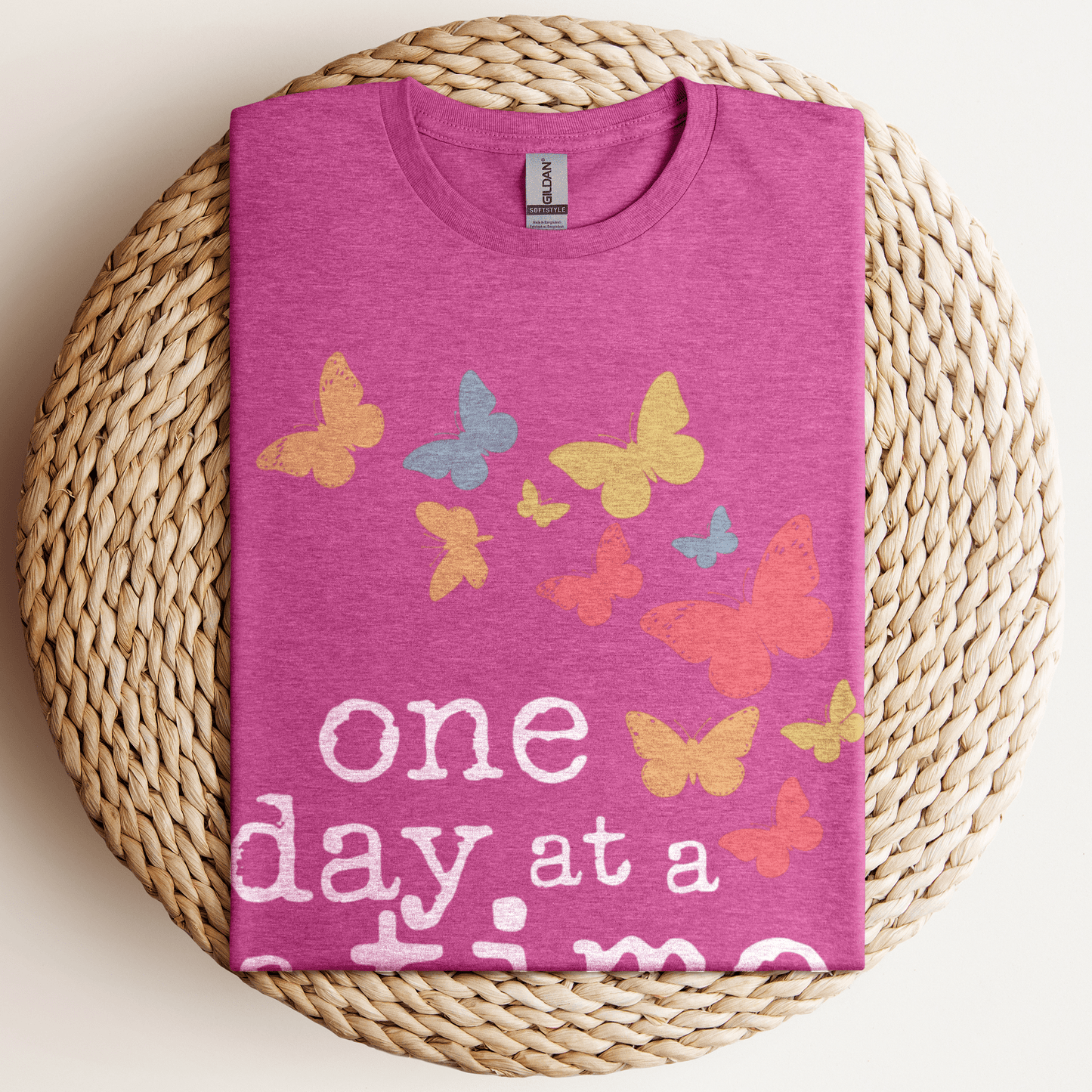 One Day At A Time T-Shirt Heather Berry / S