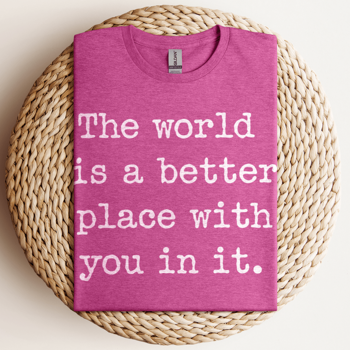 The World Is A Better T-Shirt Heather Berry / S