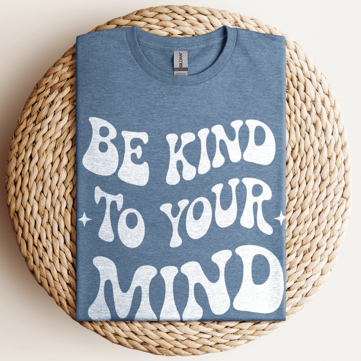Be Kind To Your Mind T-Shirt Heather Indigo / S