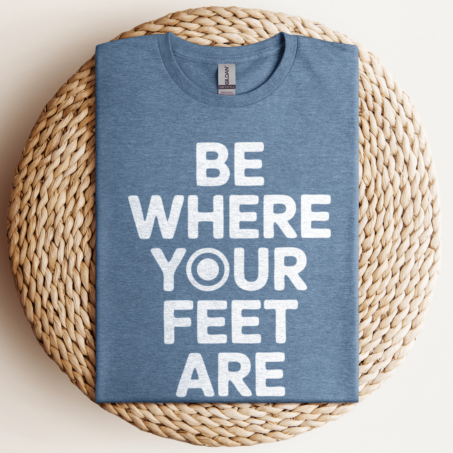 Be Where Your Feet T-Shirt Heather Indigo / S