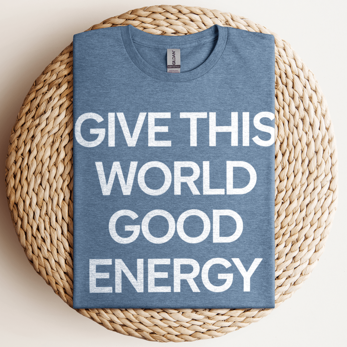 Give Good Energy T-Shirt Heather Indigo / S