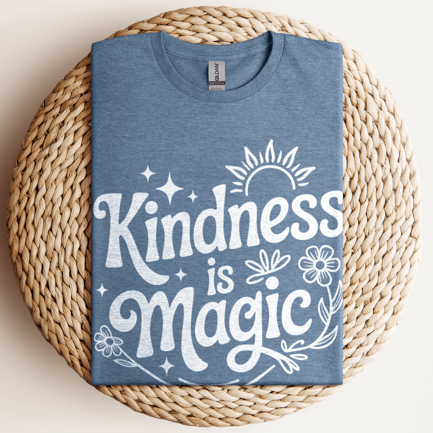 Kindness Is Magic T-Shirt Heather Indigo / S