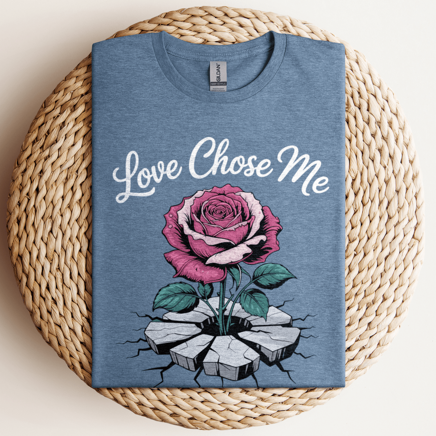 Love Chose Me T-Shirt Heather Indigo / S
