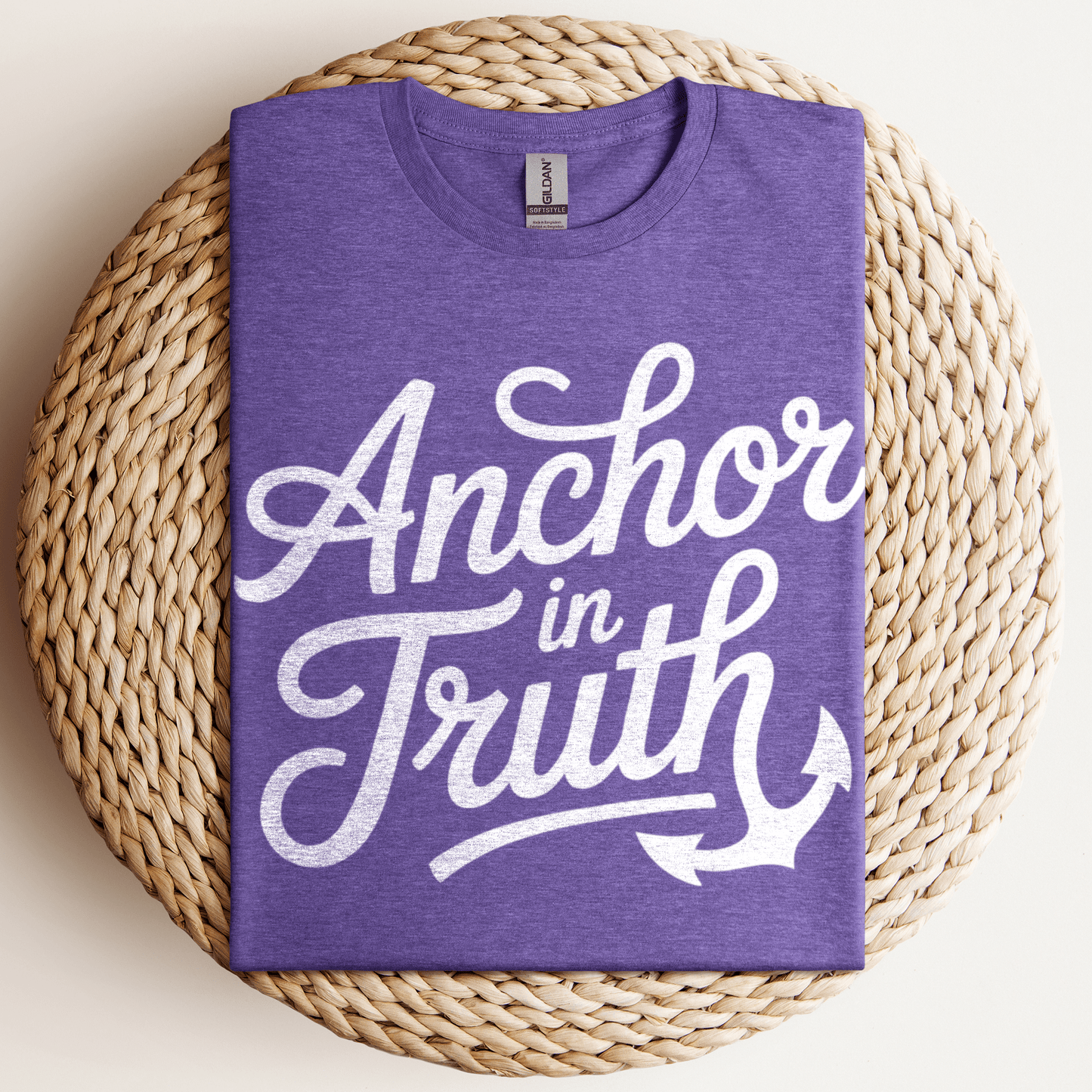 Anchor In Truth T-Shirt Heather Purple / S