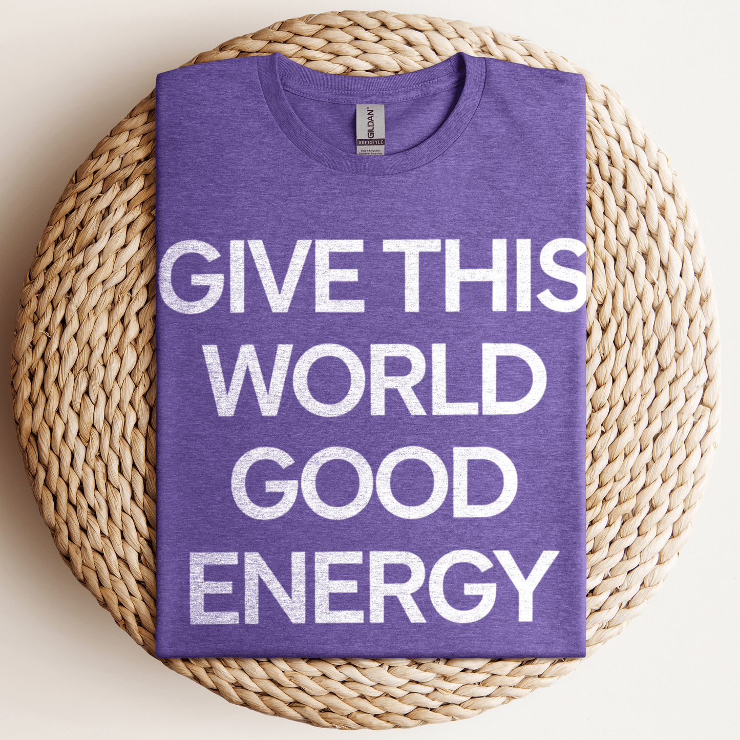 Give Good Energy T-Shirt Heather Purple / S
