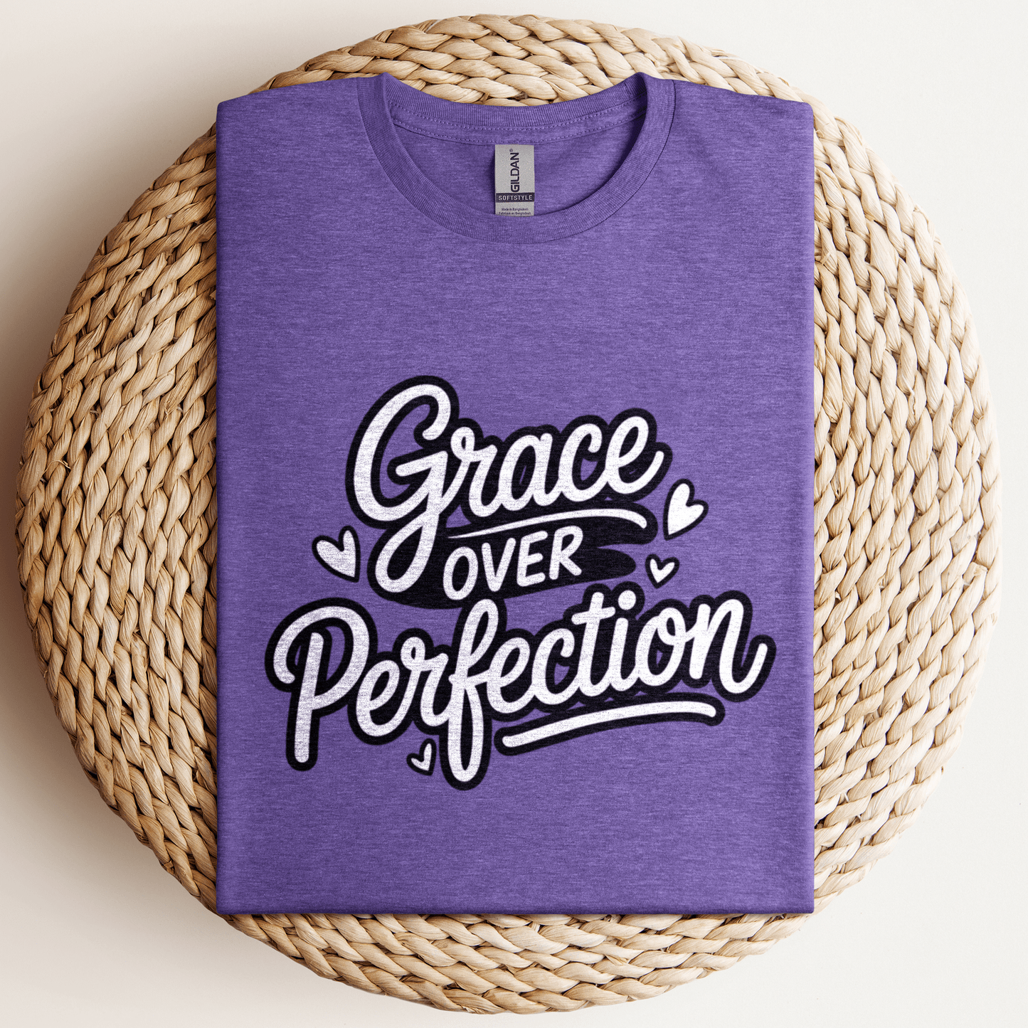 Grace Over Perfection T-Shirt Heather Purple / S