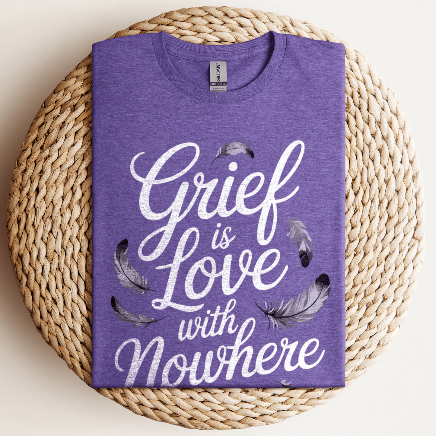 Grief Is Love T-Shirt Heather Purple / S