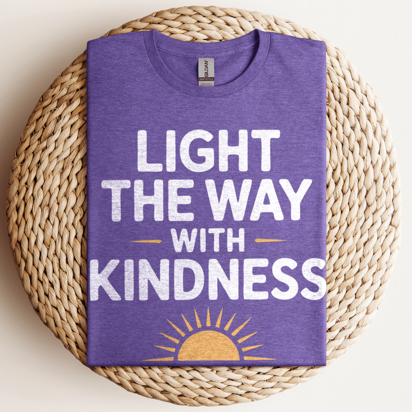 Light The Way With T-Shirt Heather Purple / S