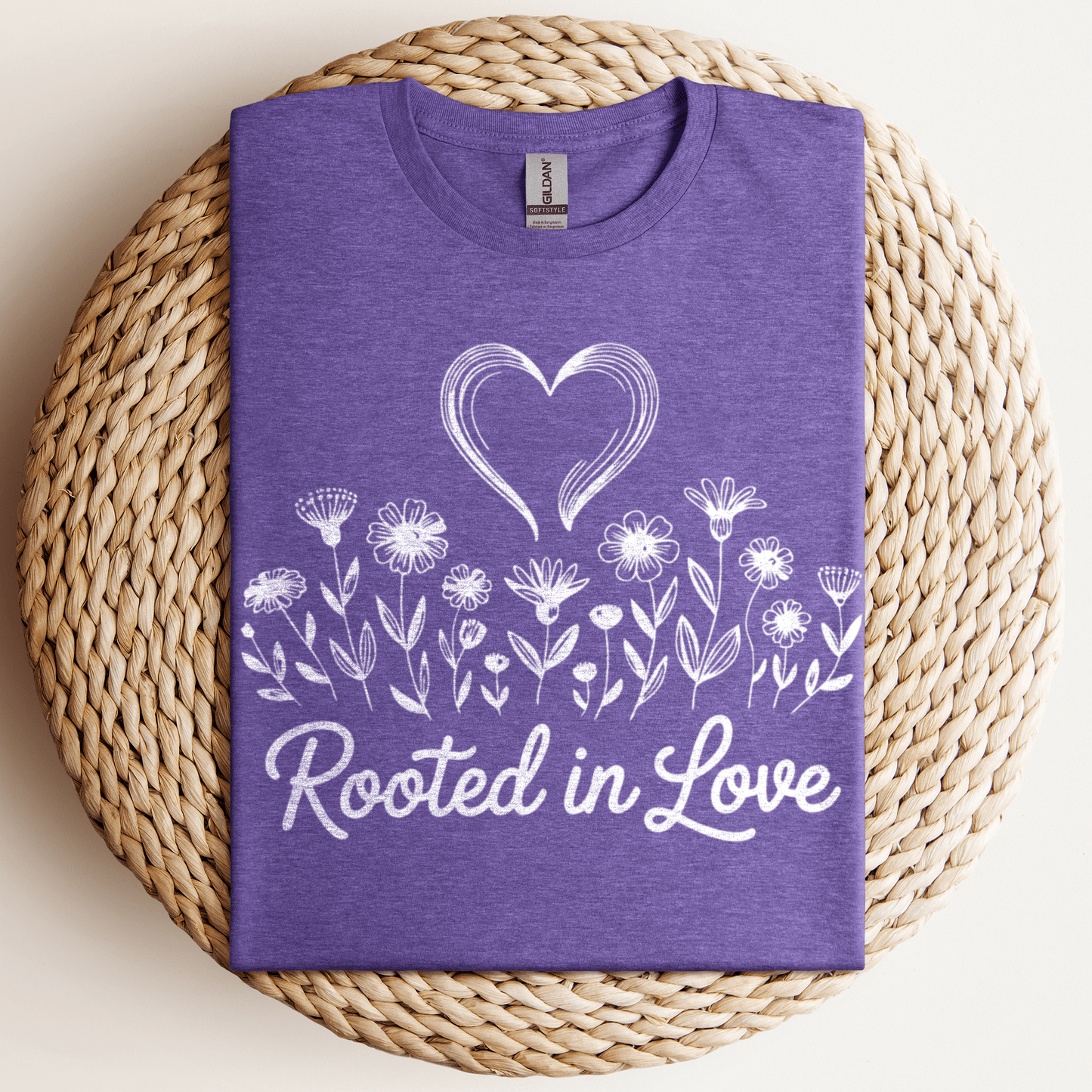 Rooted In Love T-Shirt Heather Purple / S
