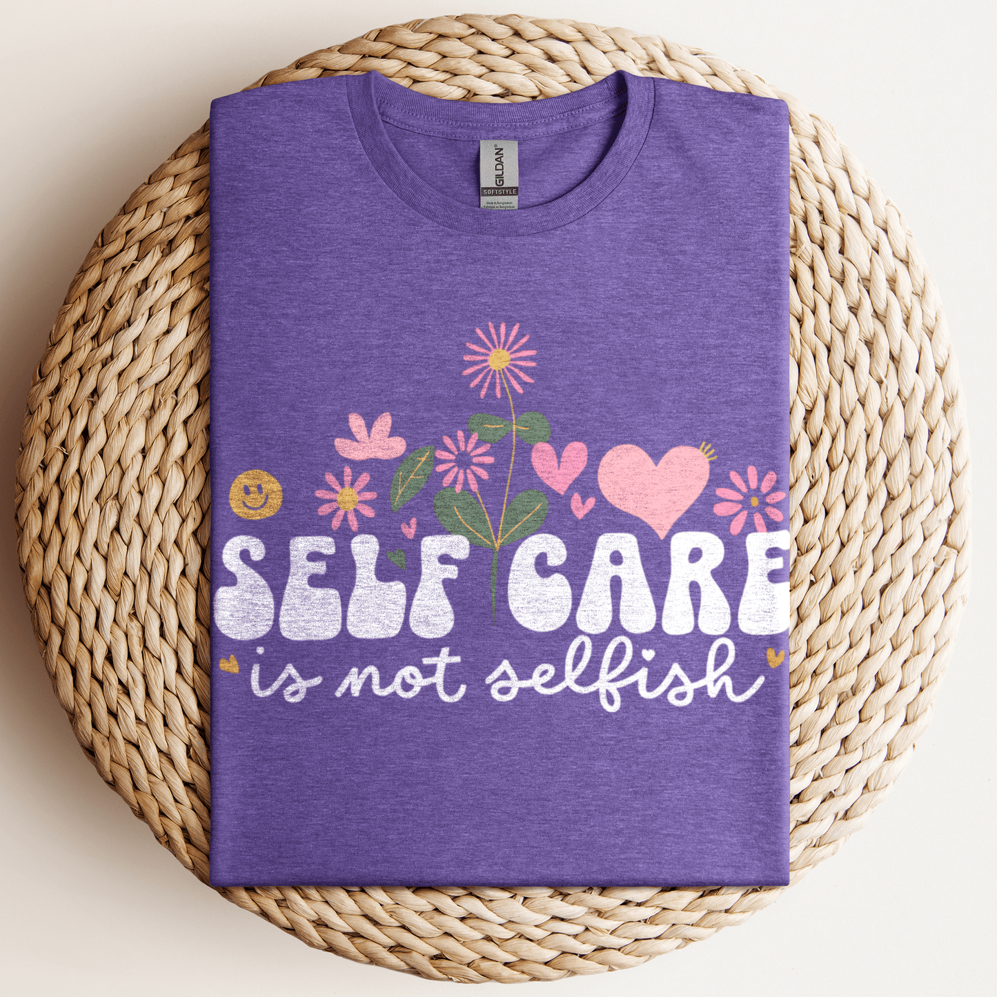 Self Care Is Not T-Shirt Heather Purple / S