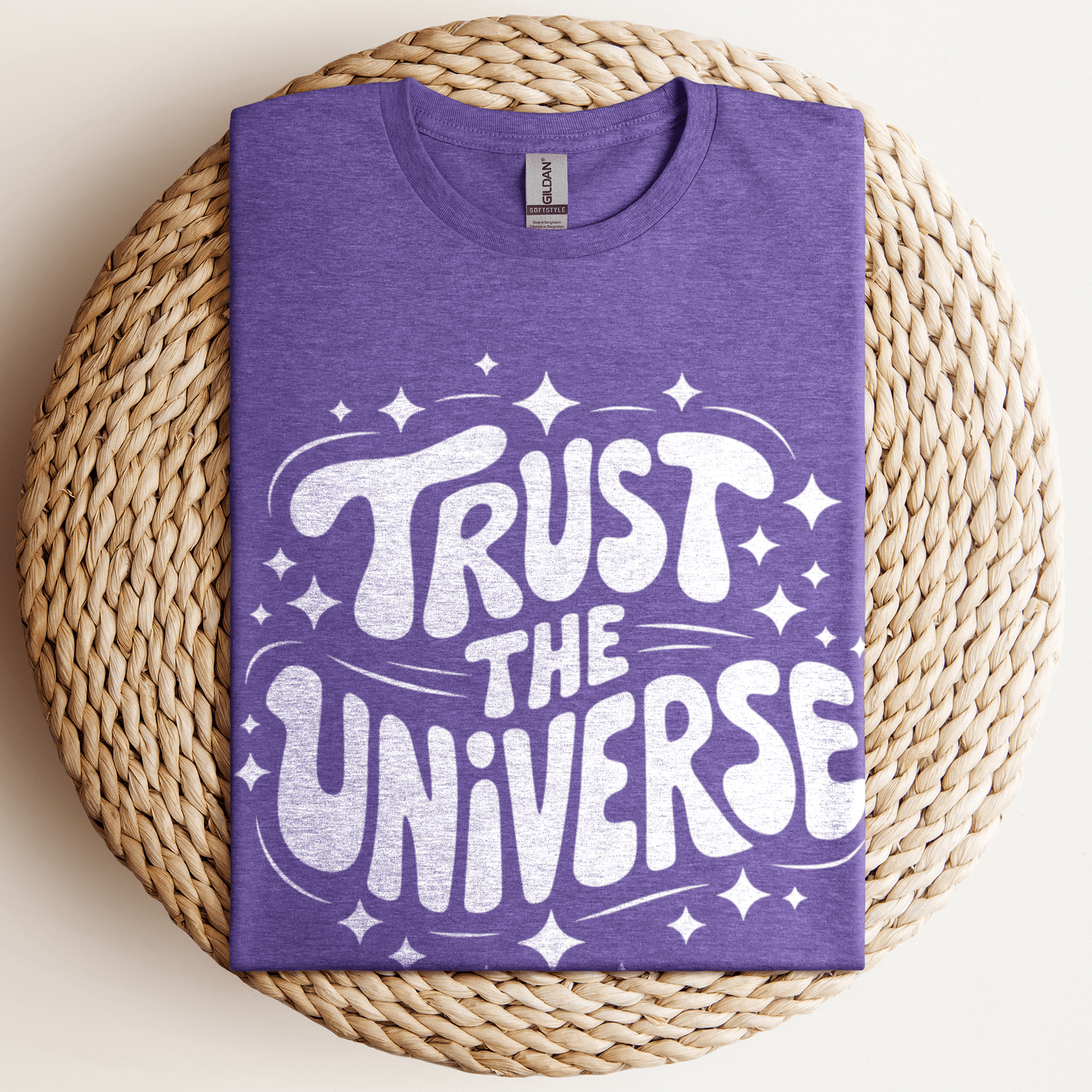 Trust The Universe T-Shirt Heather Purple / S