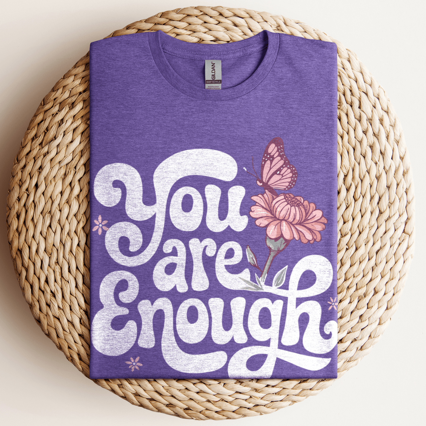 You Are Enough T-Shirt Heather Purple / S