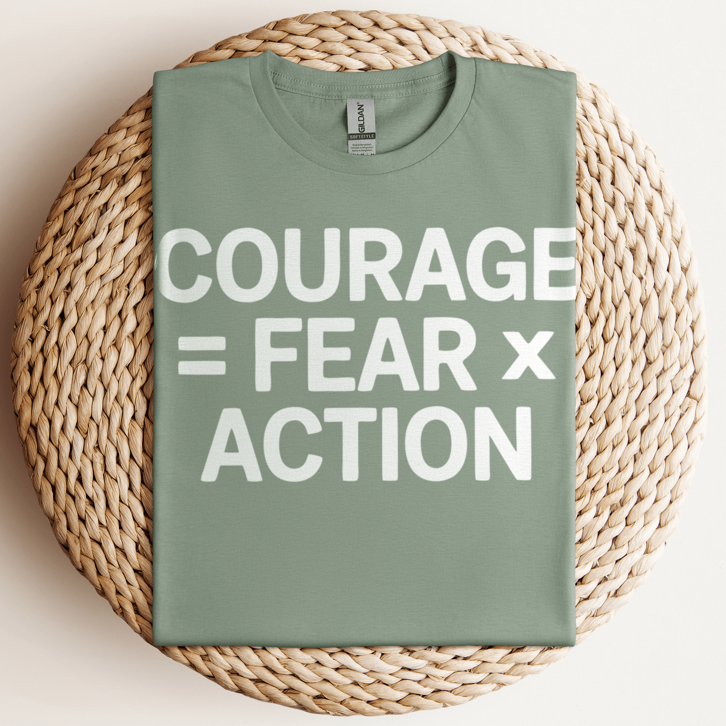 Courage = Fear x Action T-Shirt Sage / S