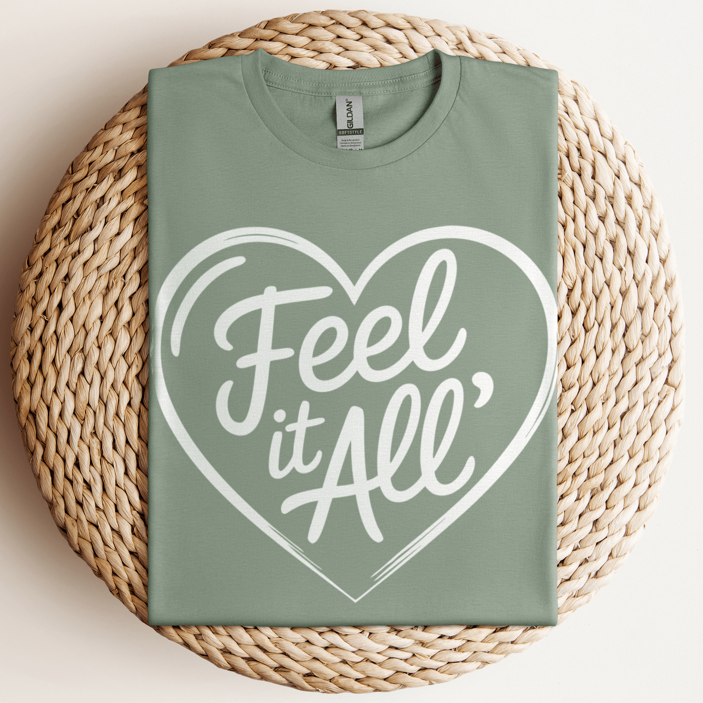 Feel It All' T-Shirt Sage / S