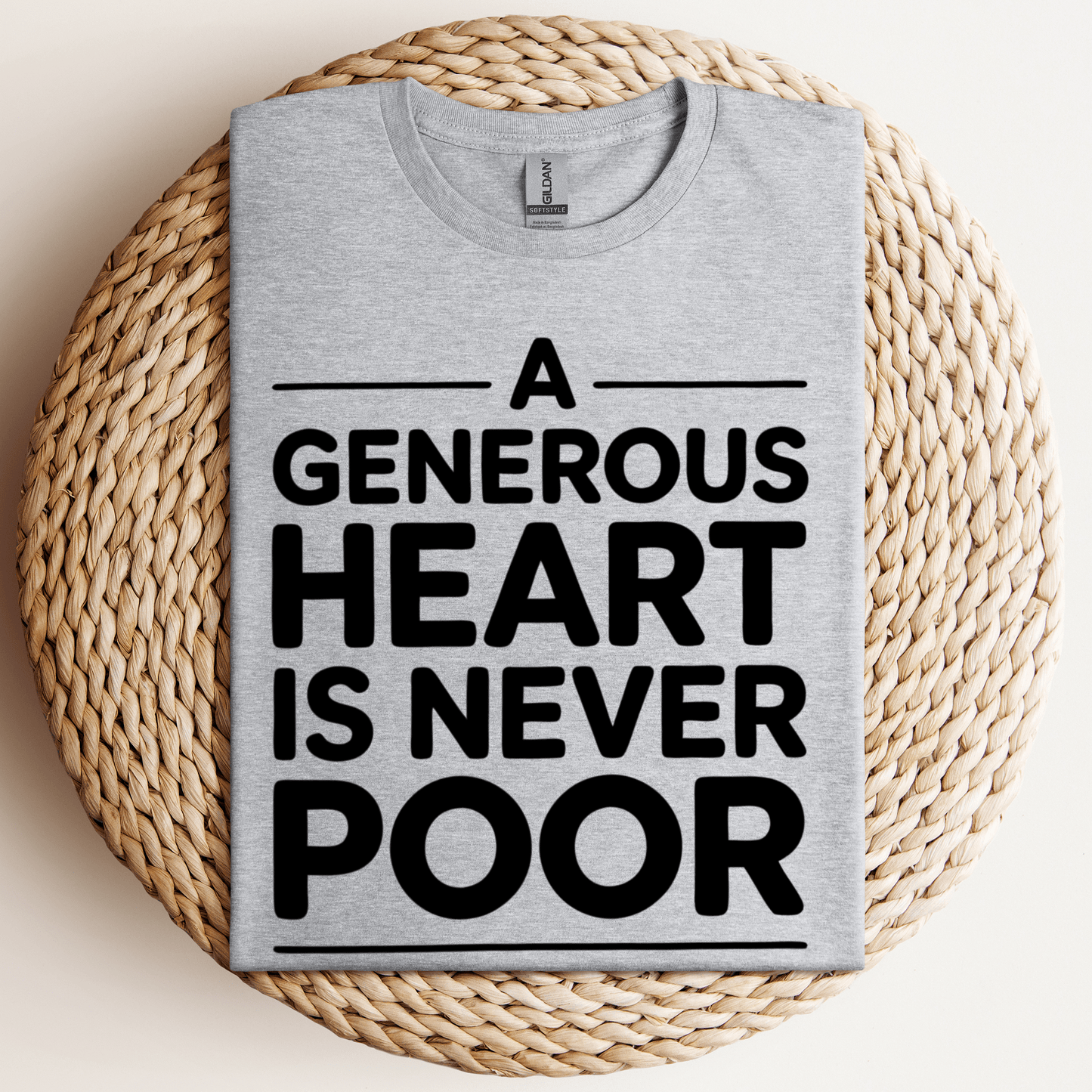 A Generous Heart T-Shirt Sport Grey / S