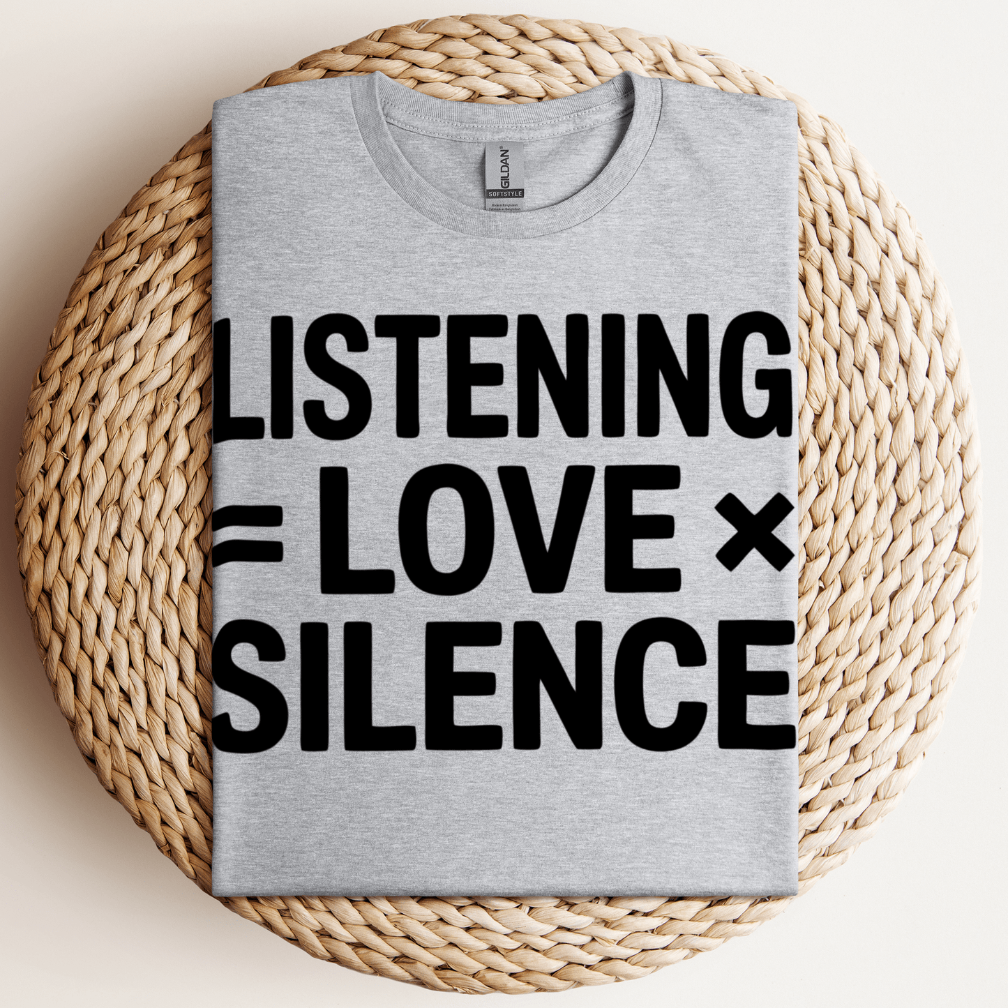 Listening Love Silence T-Shirt Sport Grey / S