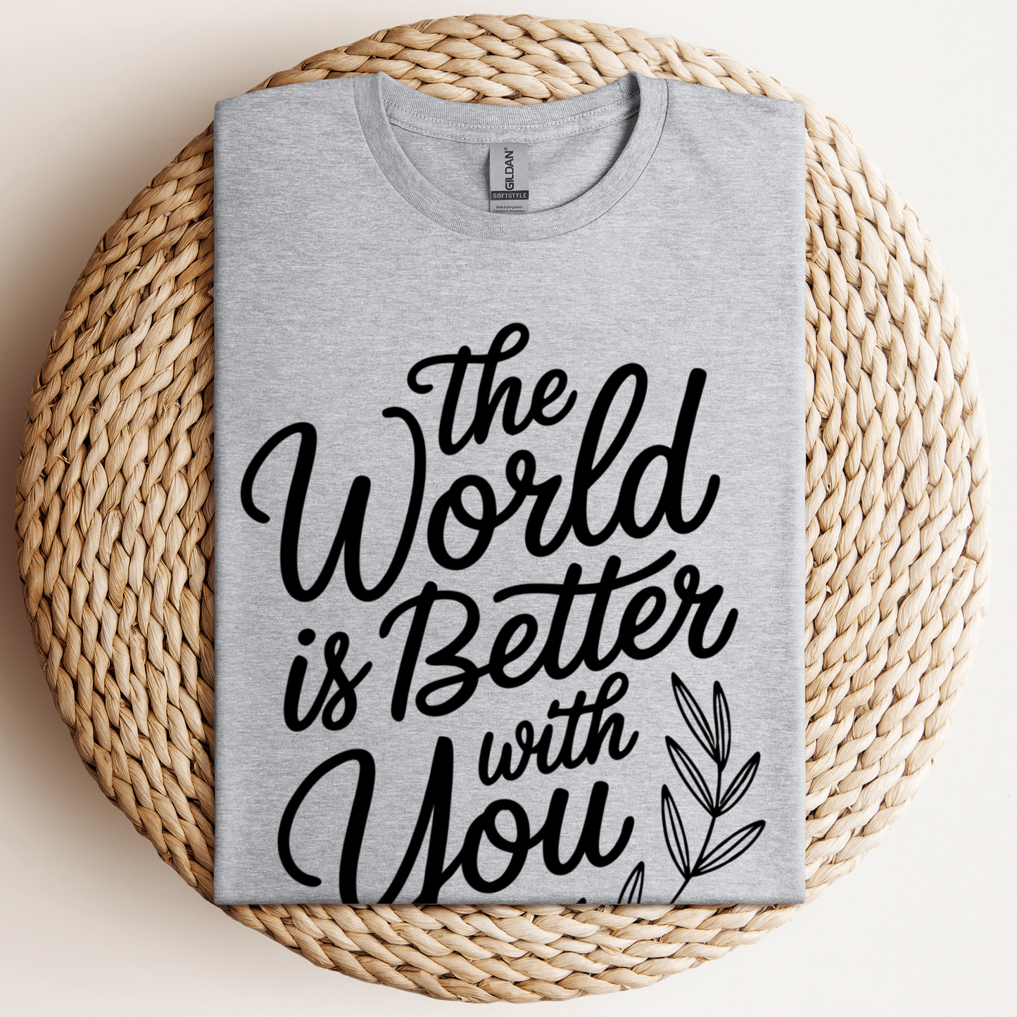 The World Is Better T-Shirt Sport Grey / S