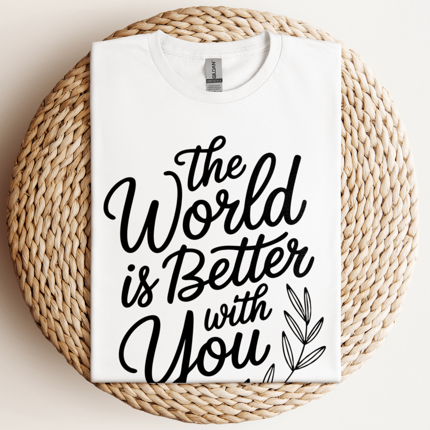 The World Is Better T-Shirt White / S
