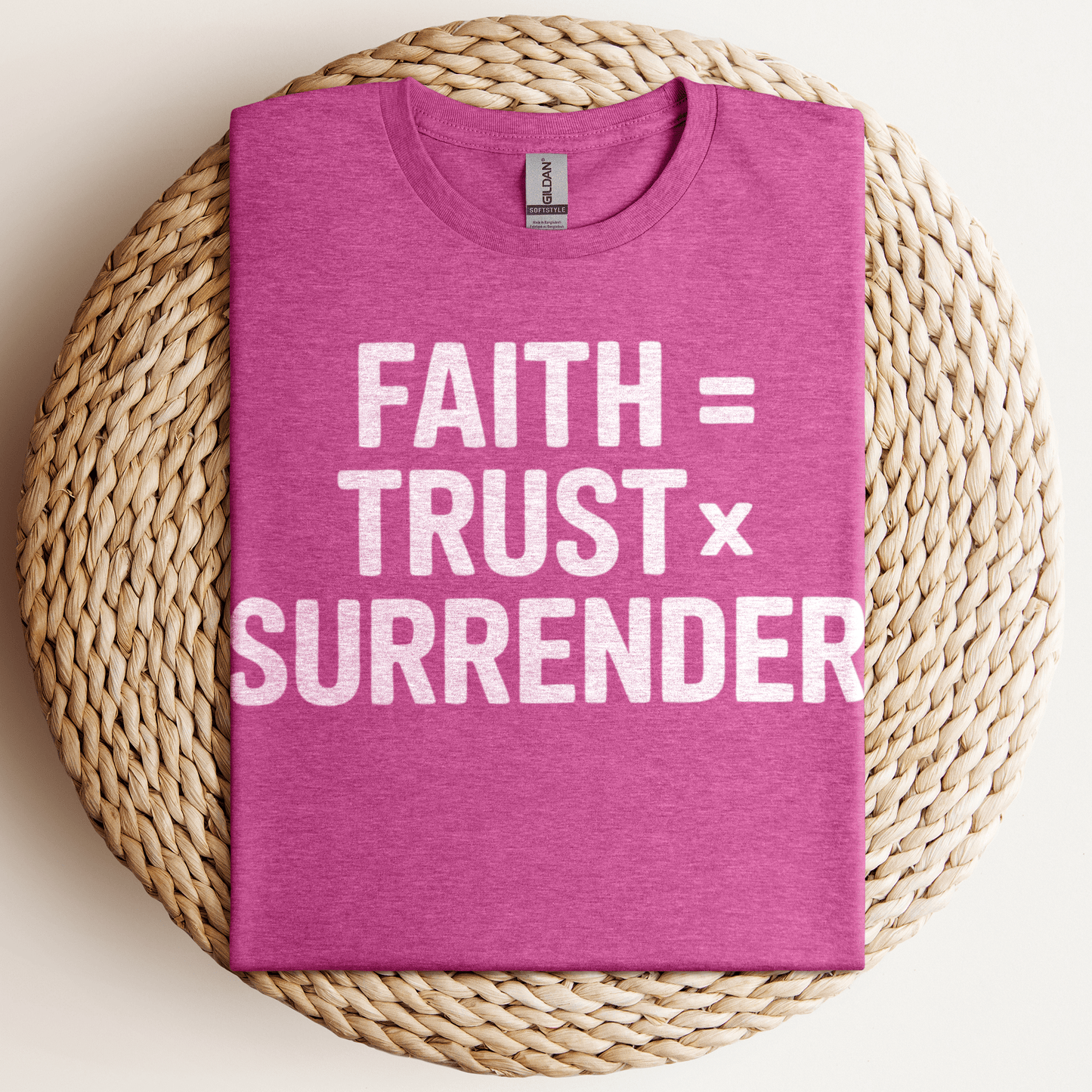 Faith = Trust x Surrender T-Shirt Heather Berry / S