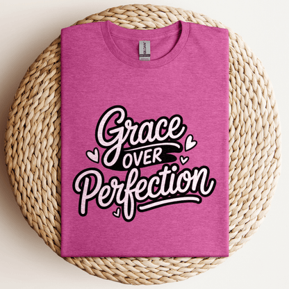 Grace Over Perfection T-Shirt Heather Berry / S