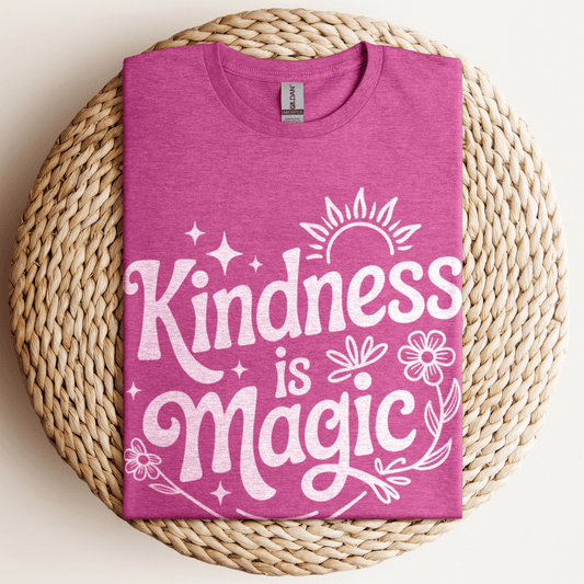 Kindness Is Magic T-Shirt Heather Berry / S