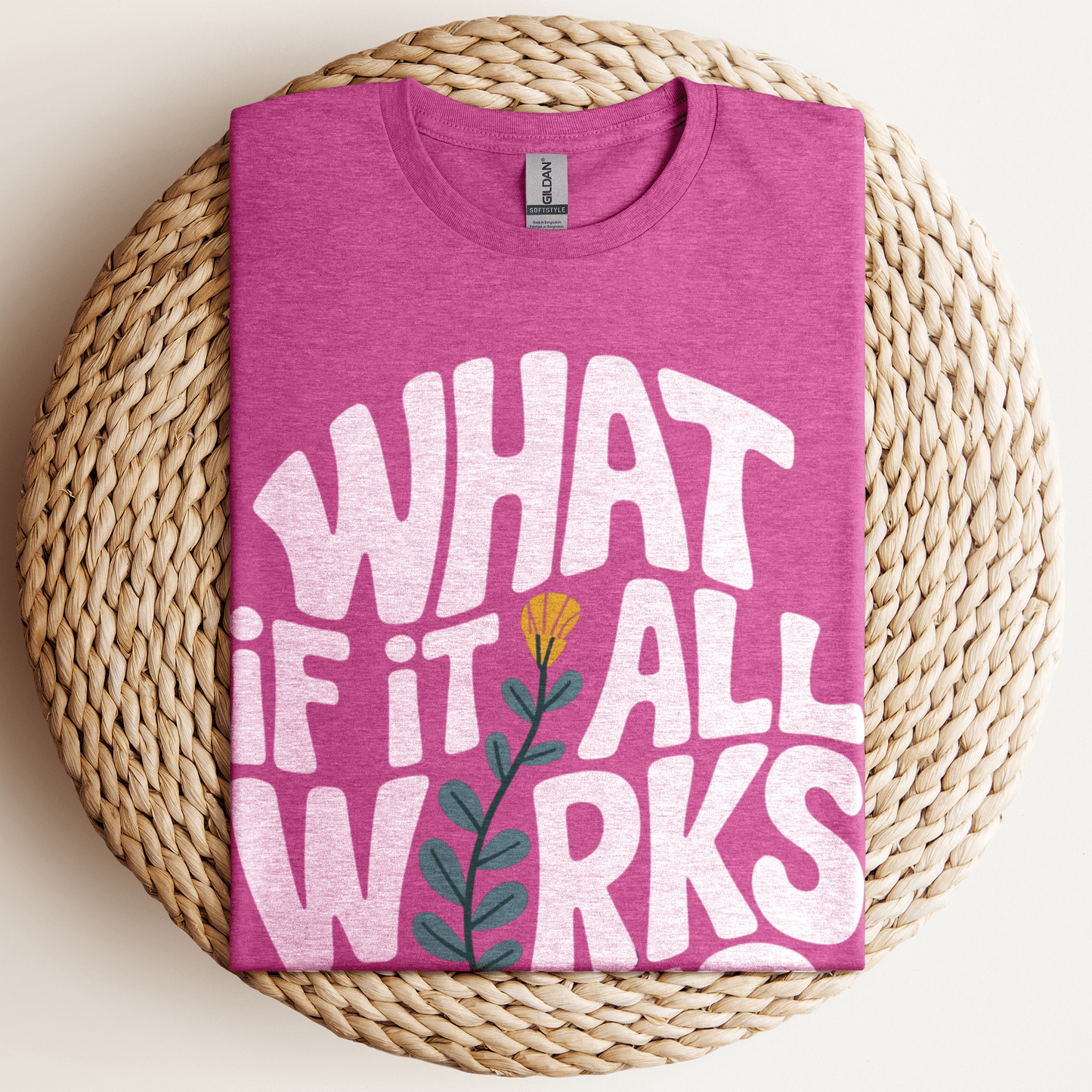 What If It All Works Out T-Shirt Heather Berry / S