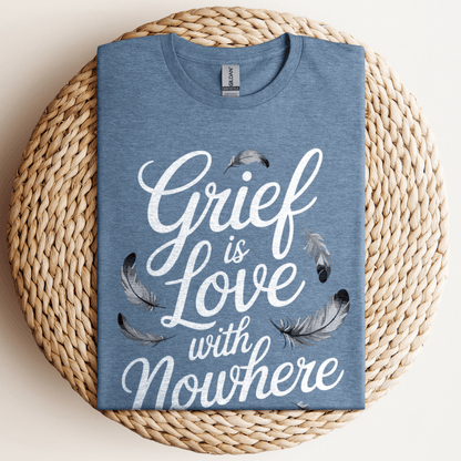 Grief Is Love T-Shirt Heather Indigo / S