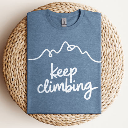 Keep Climbing T-Shirt Heather Indigo / S