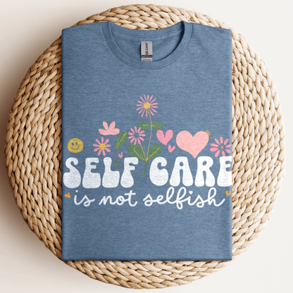 Self Care Is Not T-Shirt Heather Indigo / S