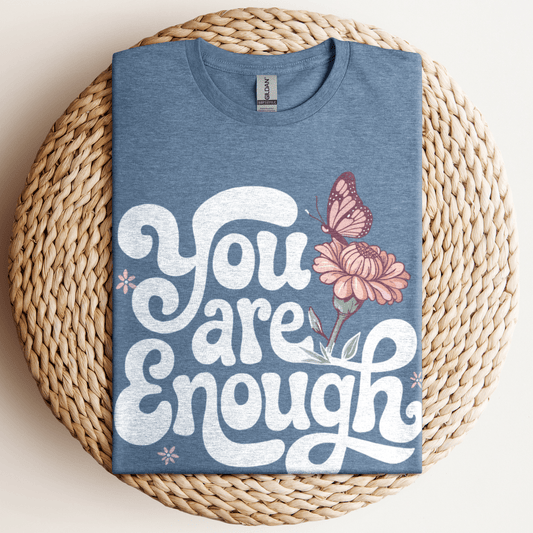 You Are Enough T-Shirt Heather Indigo / S