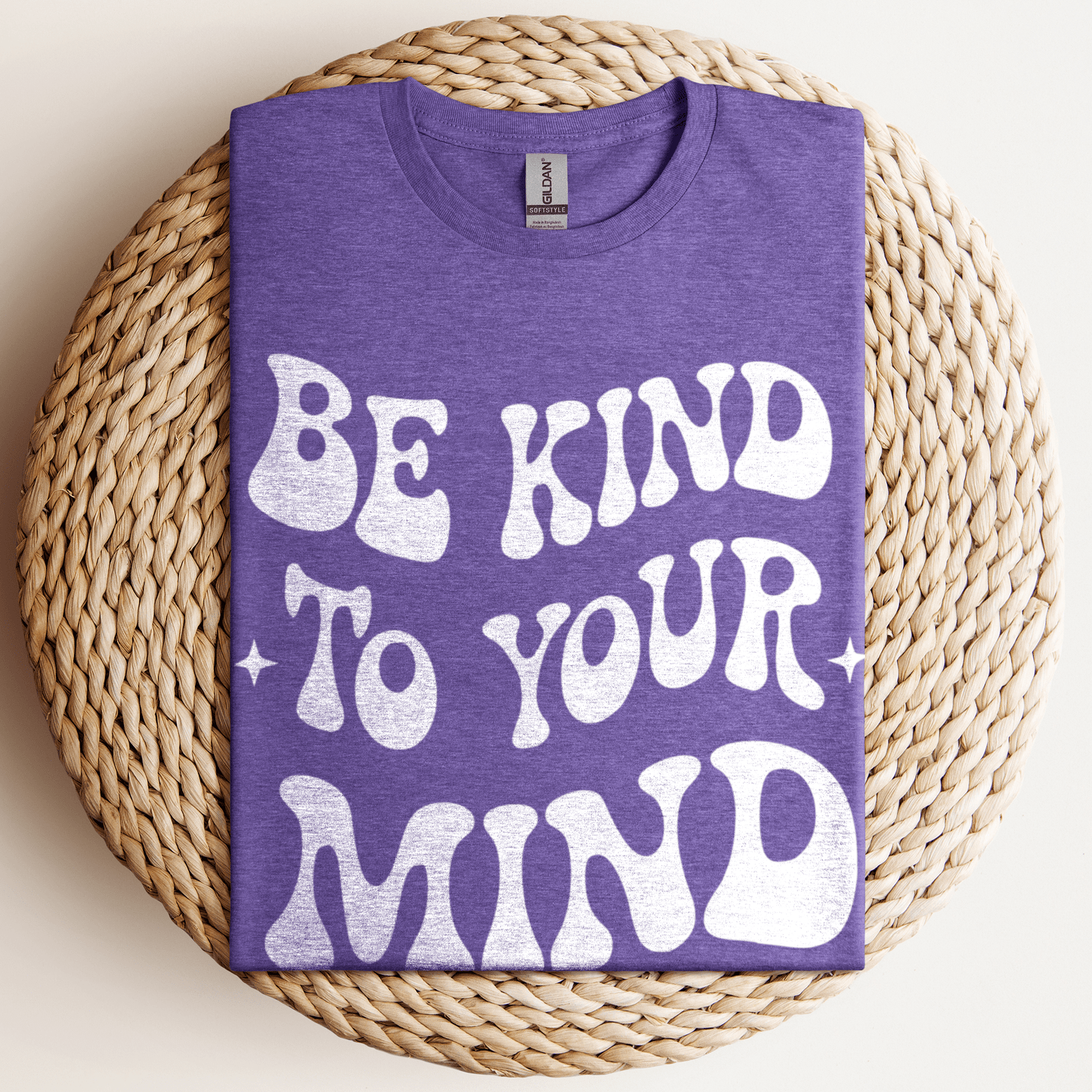 Be Kind To Your Mind T-Shirt Heather Purple / S