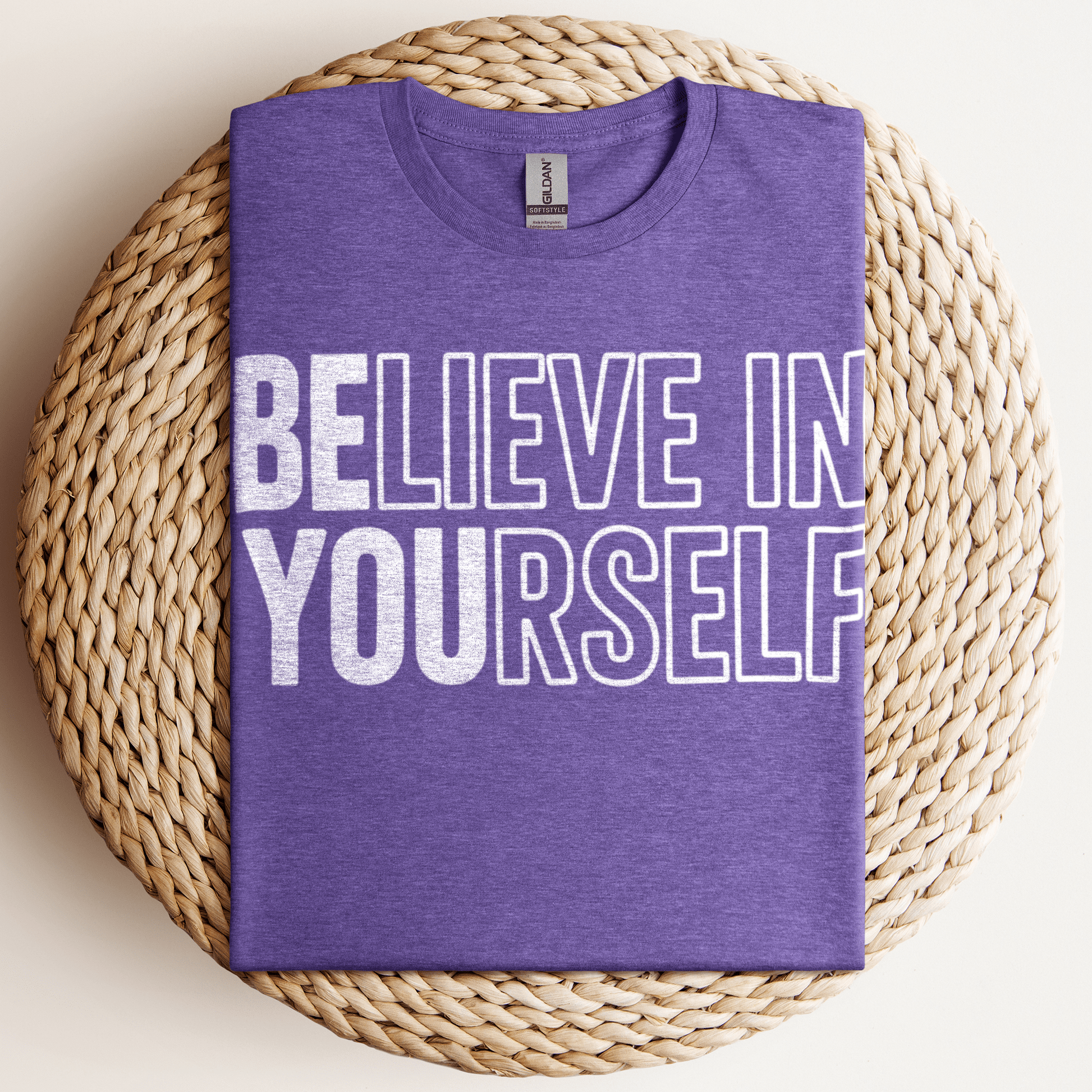 Believe In Yourself T-Shirt Heather Purple / S