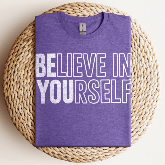 Believe In Yourself T-Shirt Heather Purple / S