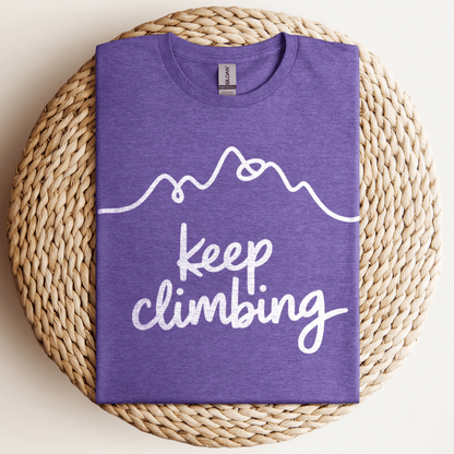 Keep Climbing T-Shirt Heather Purple / S