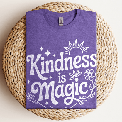 Kindness Is Magic T-Shirt Heather Purple / S