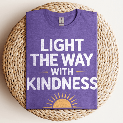 Light The Way With T-Shirt Heather Purple / S