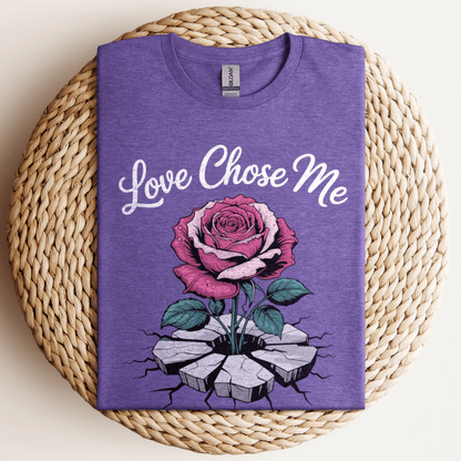 Love Chose Me T-Shirt Heather Purple / S