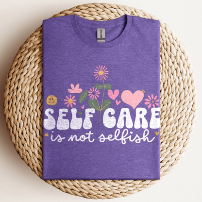 Self Care Is Not T-Shirt Heather Purple / S