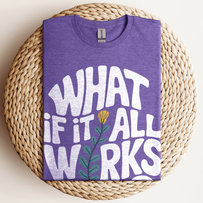 What If It All Works Out T-Shirt Heather Purple / S