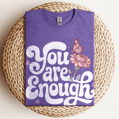 You Are Enough T-Shirt Heather Purple / S