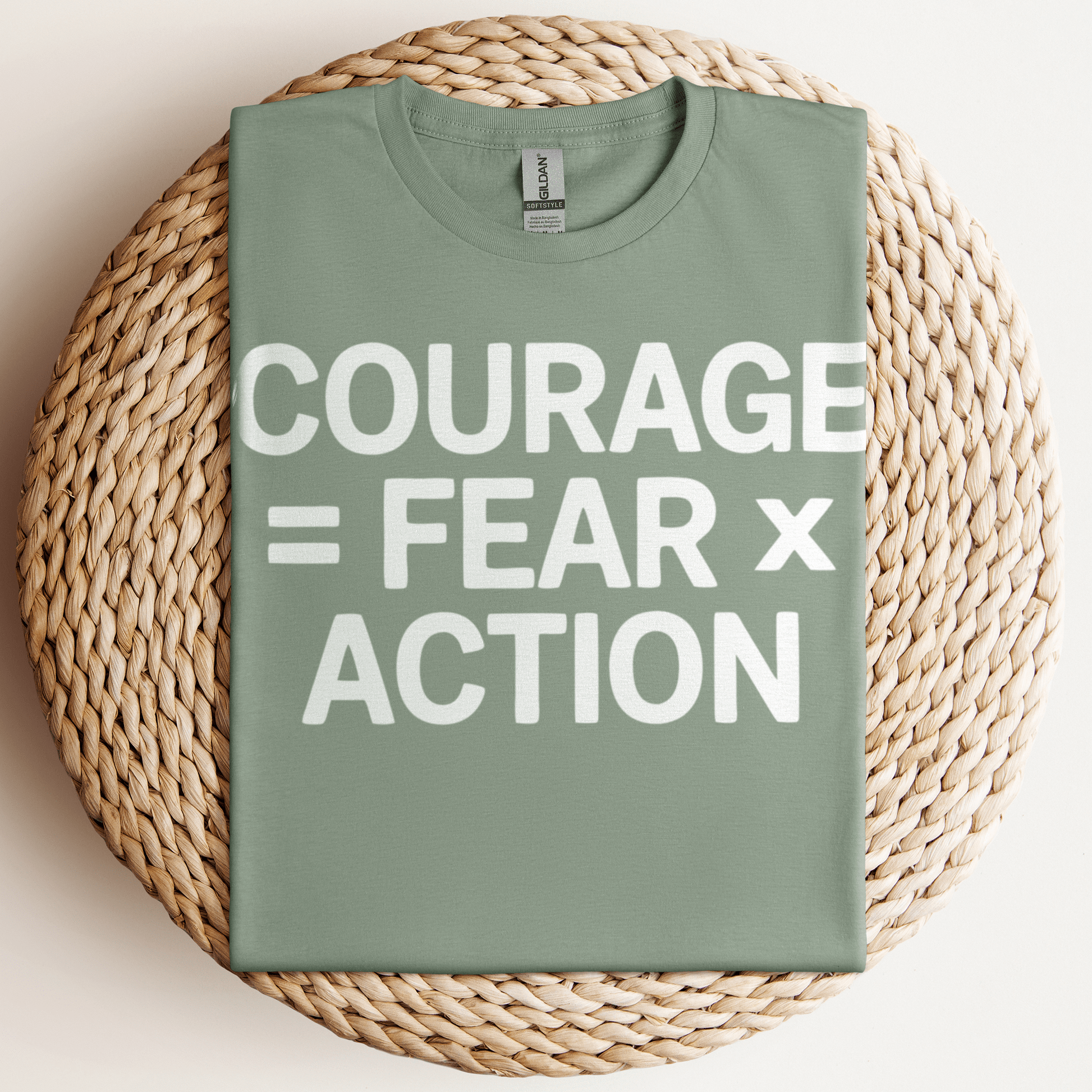 Courage = Fear x Action T-Shirt Sage / S