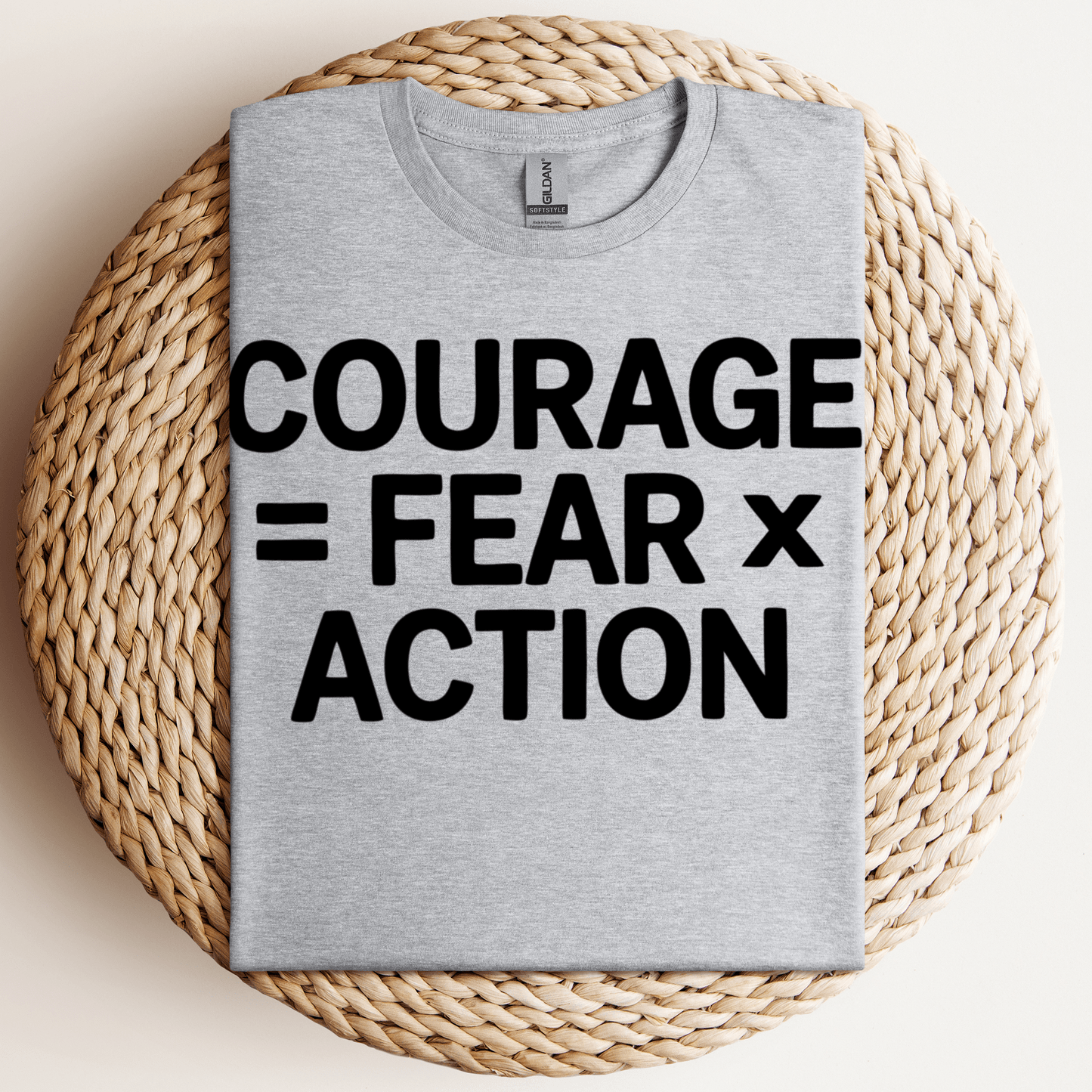 Courage = Fear x Action T-Shirt Sport Grey / S