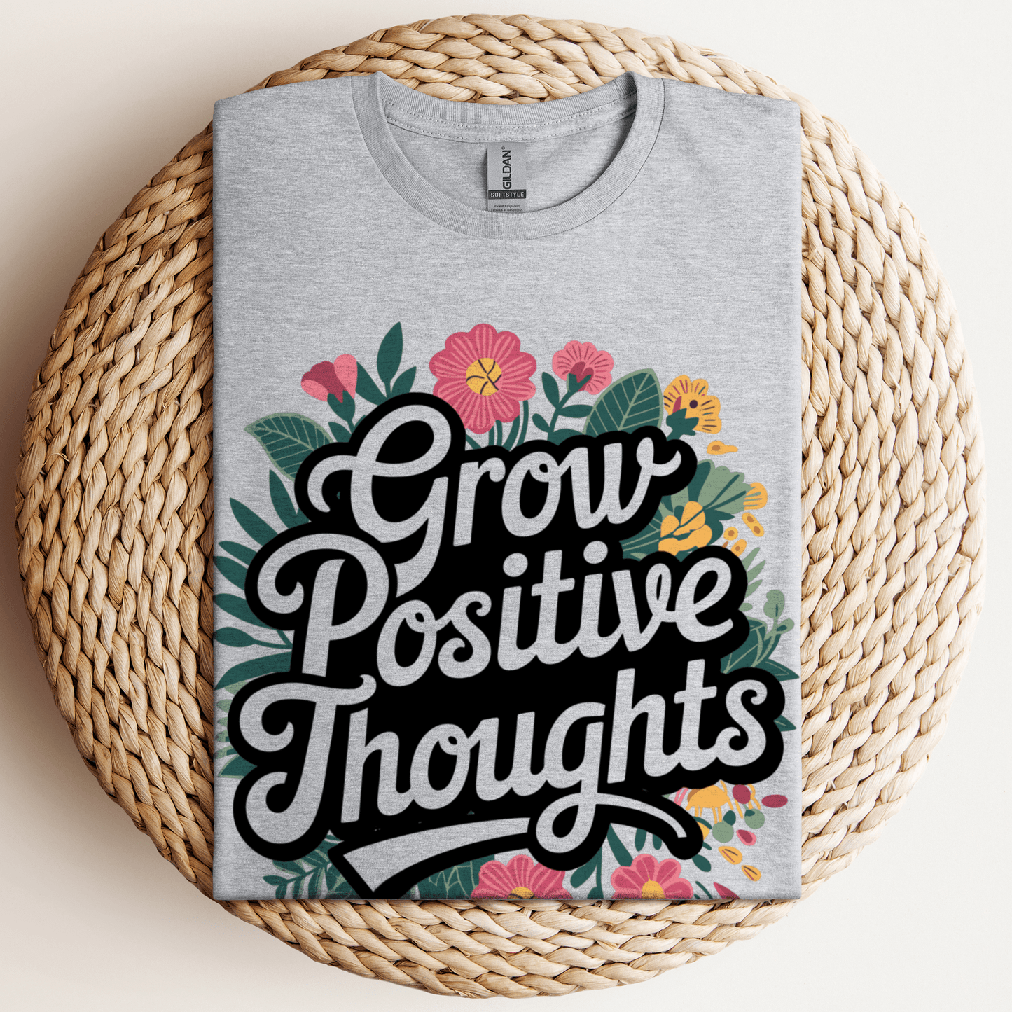 Grow Positive Thoughts T-Shirt Sport Grey / S