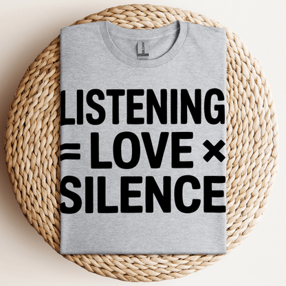Listening Love Silence T-Shirt Sport Grey / S