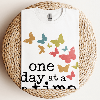 One Day At A Time T-Shirt White / S